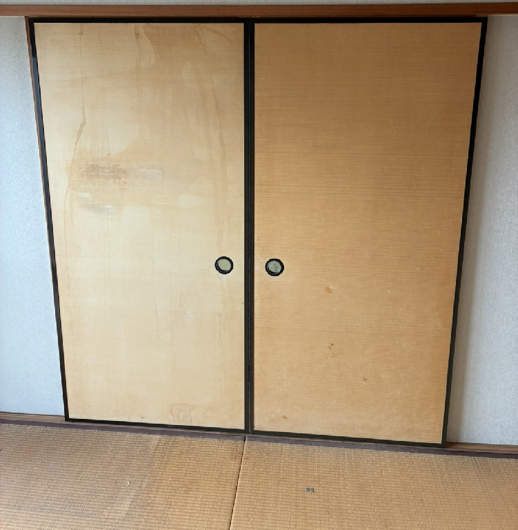 ふすまの張り替え&縁交換+引き手交換