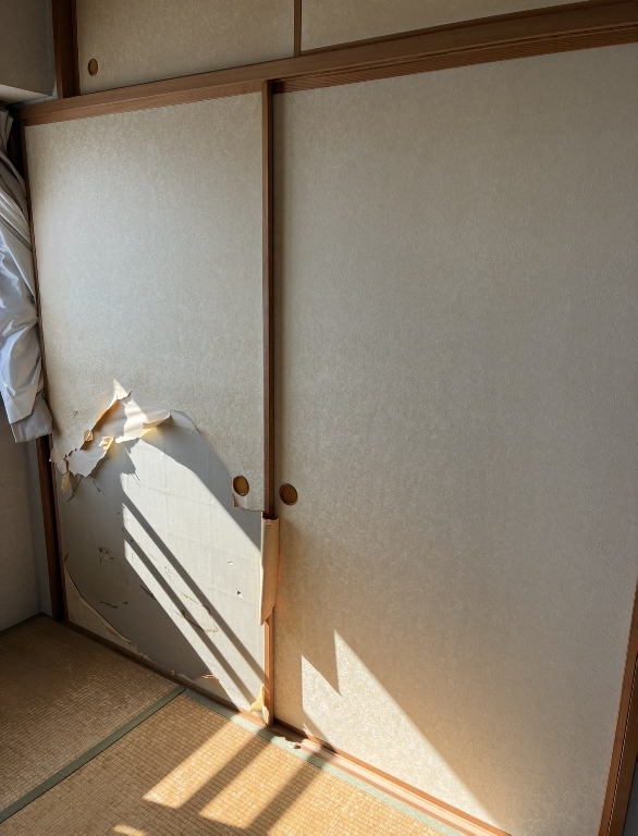 小平市 畳を替えたら、次に気になったのは襖でした